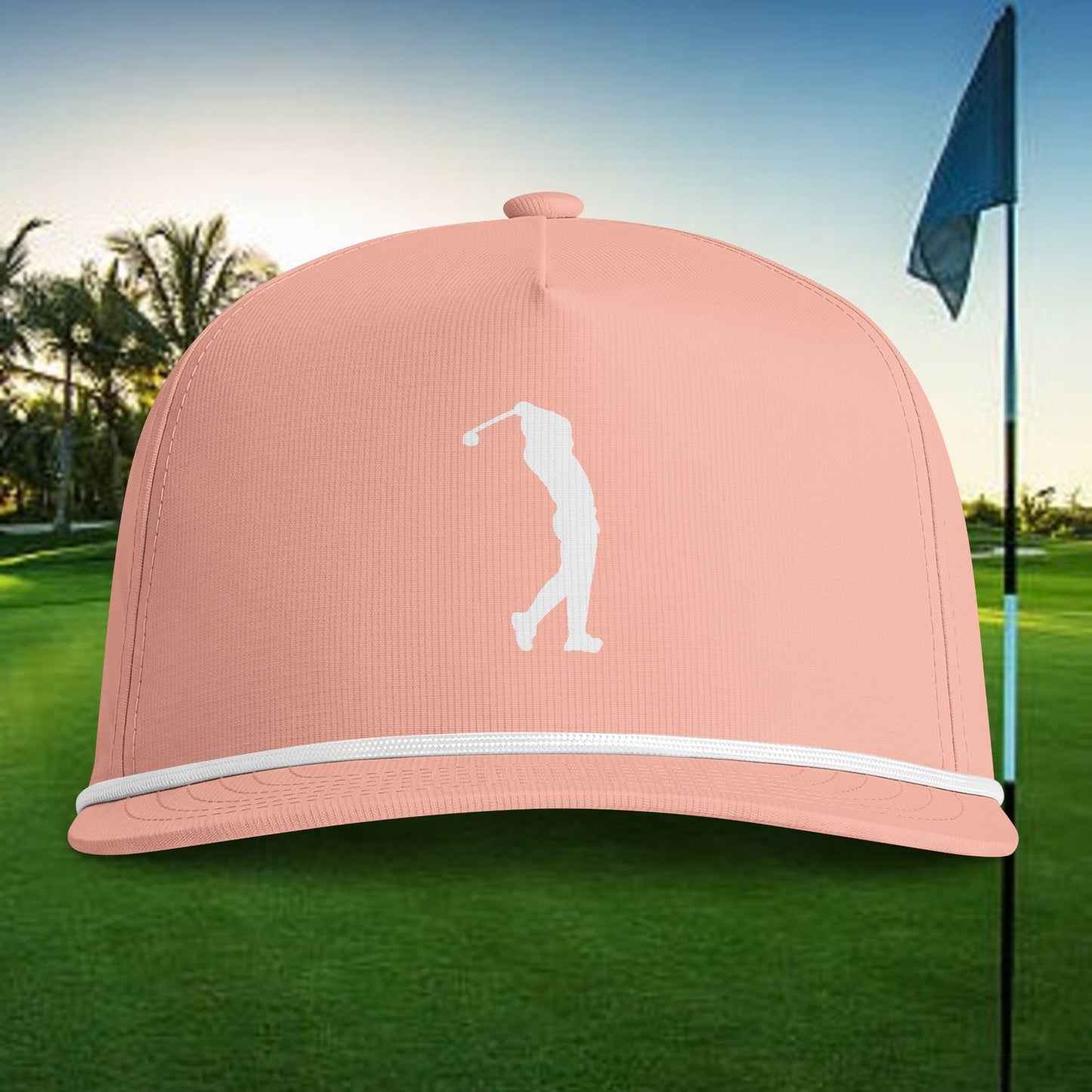 Golf Swing Rope Cap — Sunwashed Golf Hat with Rope Trim