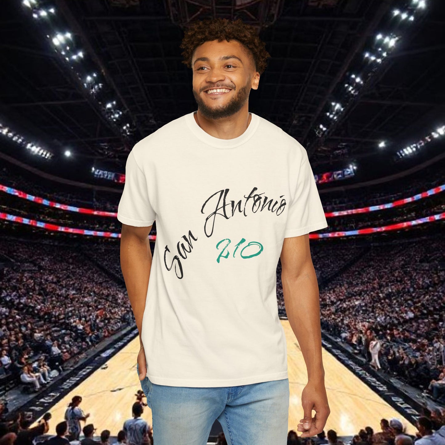 San Antonio 210 Script T-Shirt, Soft-Style T-Shirt, Perfect Statement Piece
