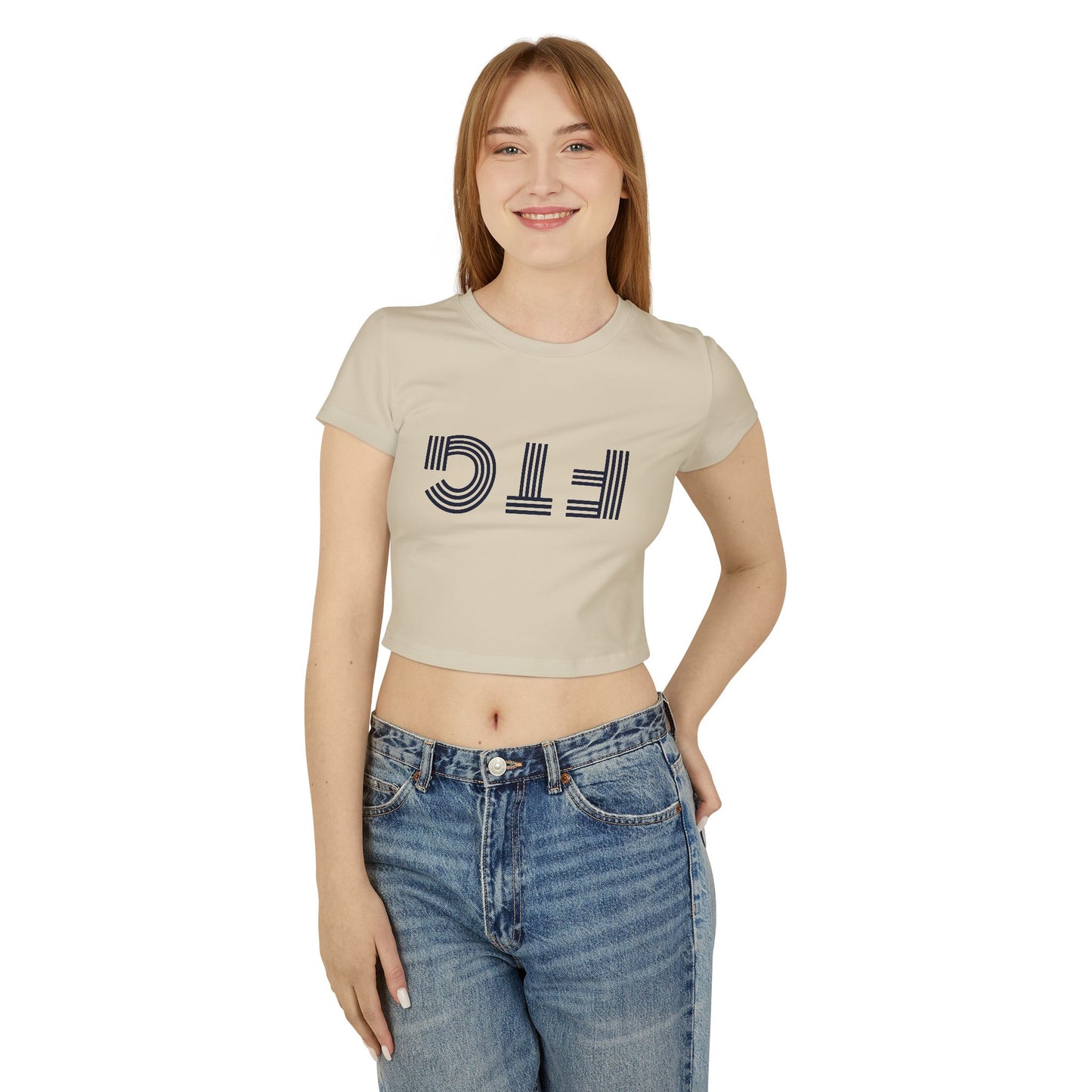 Upside Down FTG Stylish Women's Baby Tee - Trendy Crop Top, Casual Outfits, Birthday Gift, Bobcat Games, Everyday Essentials