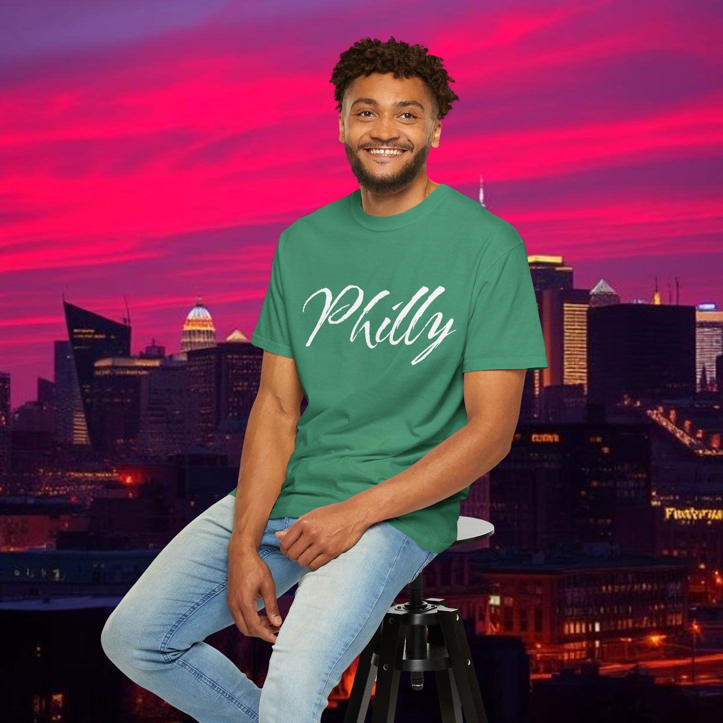 Philly Script T-Shirt — Handwritten City Pride Tee, Ultra Soft and Comfortable T-Shirt for any gameday.