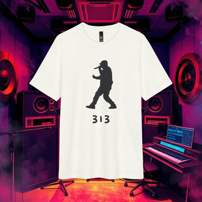 313 Rapper Silhouette Tee — Detroit Hip Hop T-Shirt