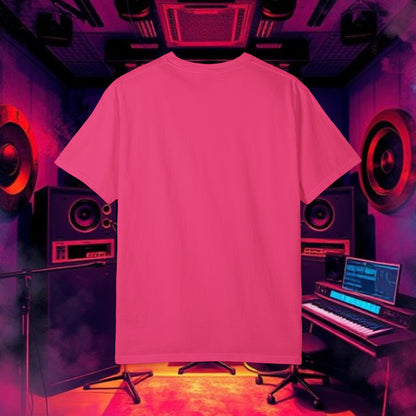 Colorful Unisex Garment-Dyed T-shirt, Artistic Graphic Tee, Music Festival Shirt, Casual Everyday Wear, Vibrant Streetwear, Unique Gift Idea