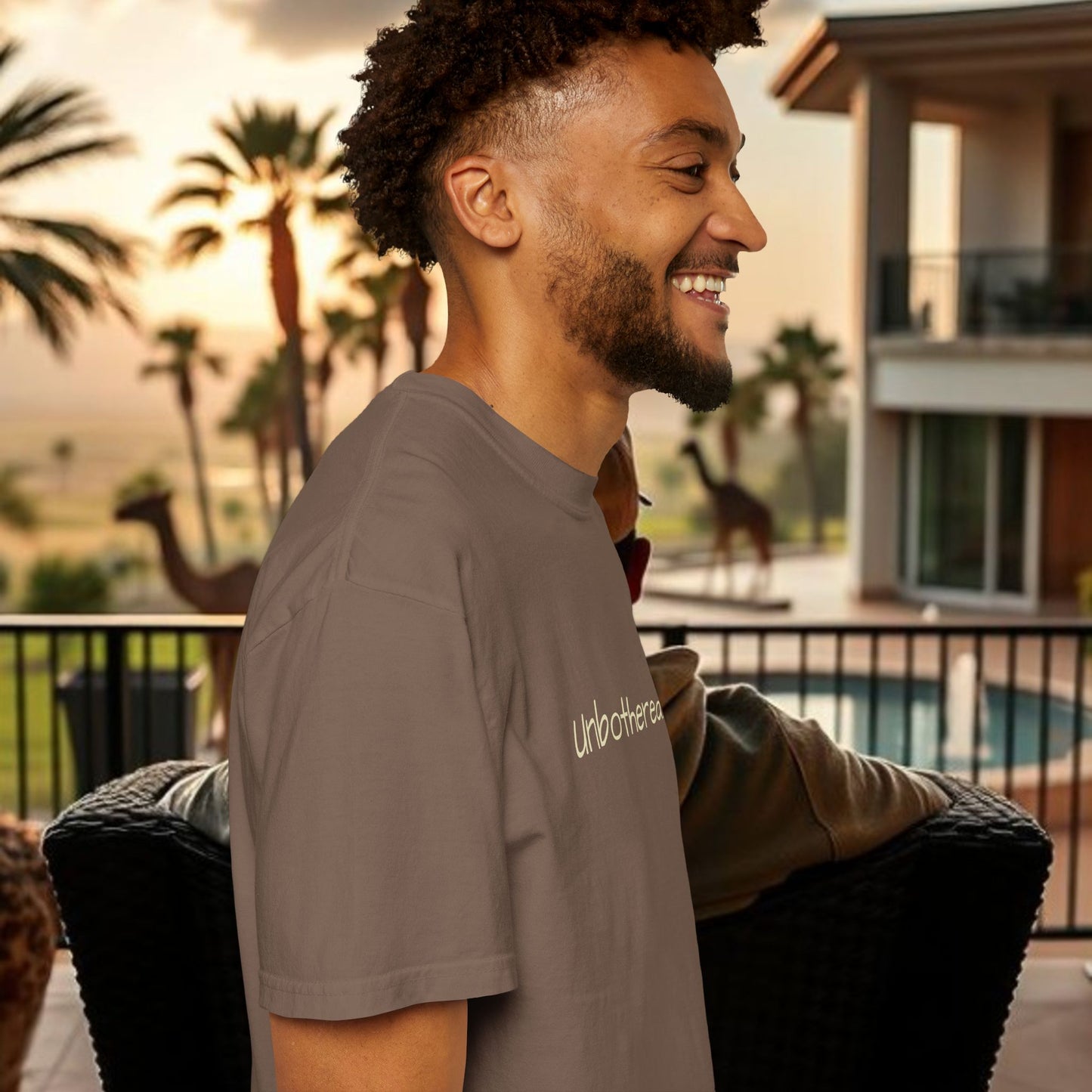 Unbothered Garment-Dyed T-Shirt, Relaxed Fit Tee, Casual Everyday Wear, Gift for Friends, Relaxation Apparel, Trendy Summer Top