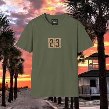 Baseball Stars Unisex Softstyle T-Shirt with Retro 23 Design, Casual Wear, Gift for Sports Lovers, Baseball Fans