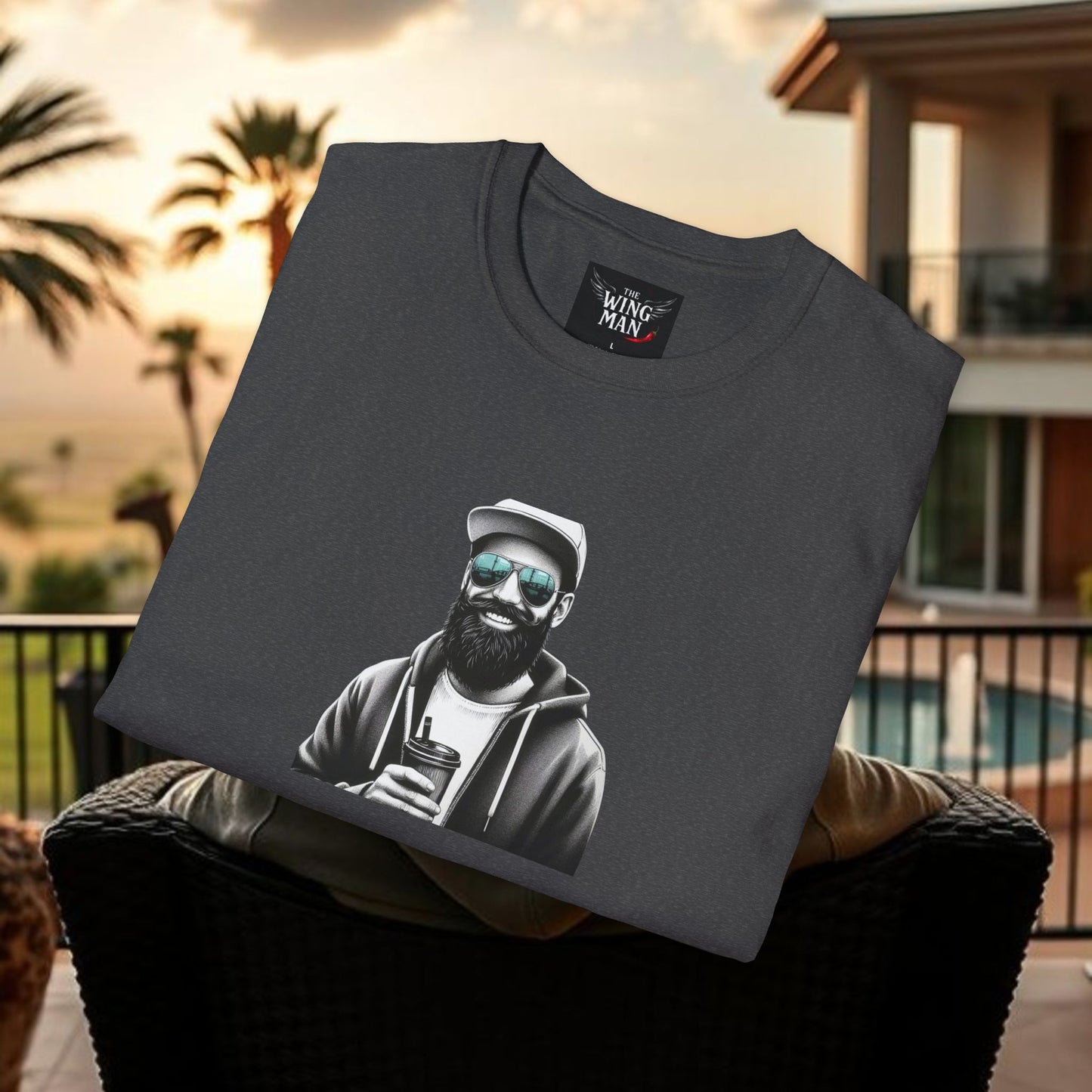 Wing Man Vibes Unisex T-Shirt, Angel Wings Tee, Gift for Him, Graphic Tee, Casual Shirt, Mens Top