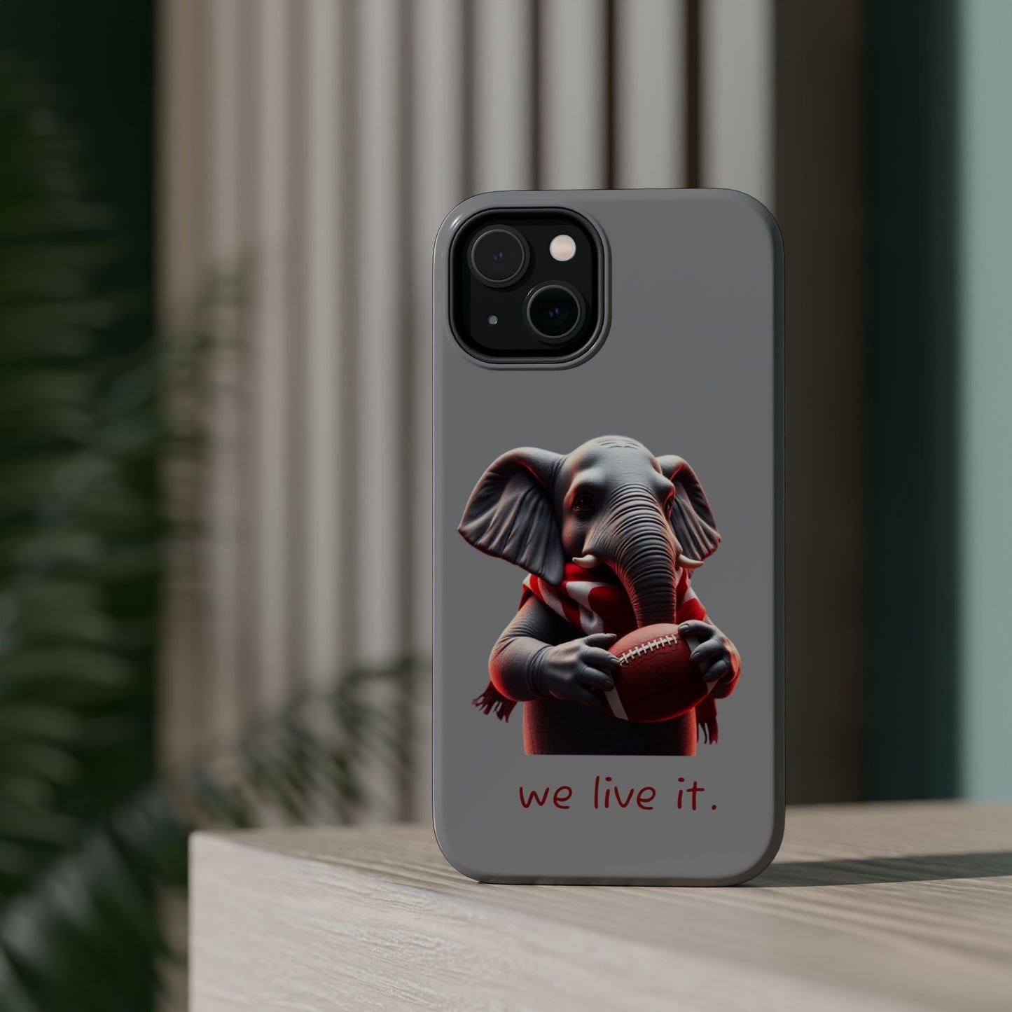 Elephant Football Case - Impact-Resistant Phone Cover, Unique Gift for Sports Lovers, Animal Case for Kids, Fun Accessories, Durable