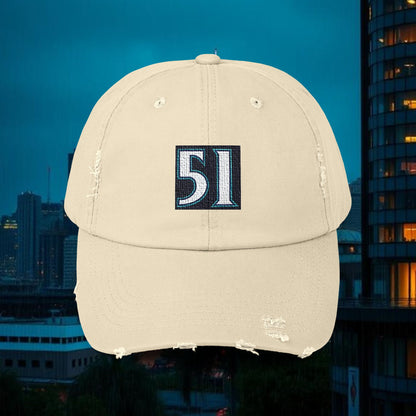 #51 Legends Distressed Cap with Vintage 51 Design | Casual Hat for Everyday Style, Trendy Accessories