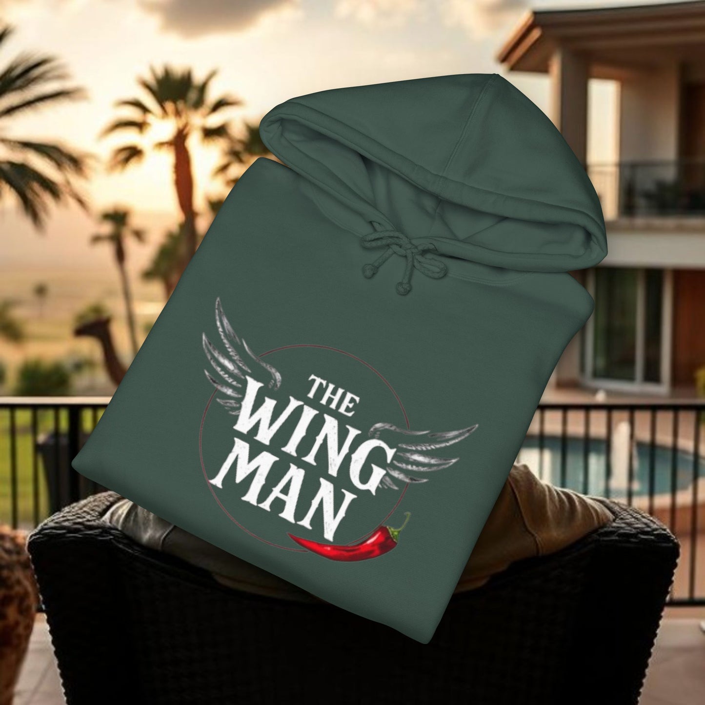 Wingman Hoodie — 'The Wing Man' Graphic Pullover for Friends & Groomsmen