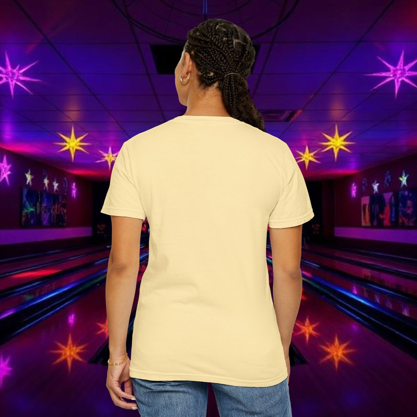 Vintage Garment-Dyed T‑Shirt — Minimal Retro Bowling Vibe, Lebowski Reference, Alright Donny