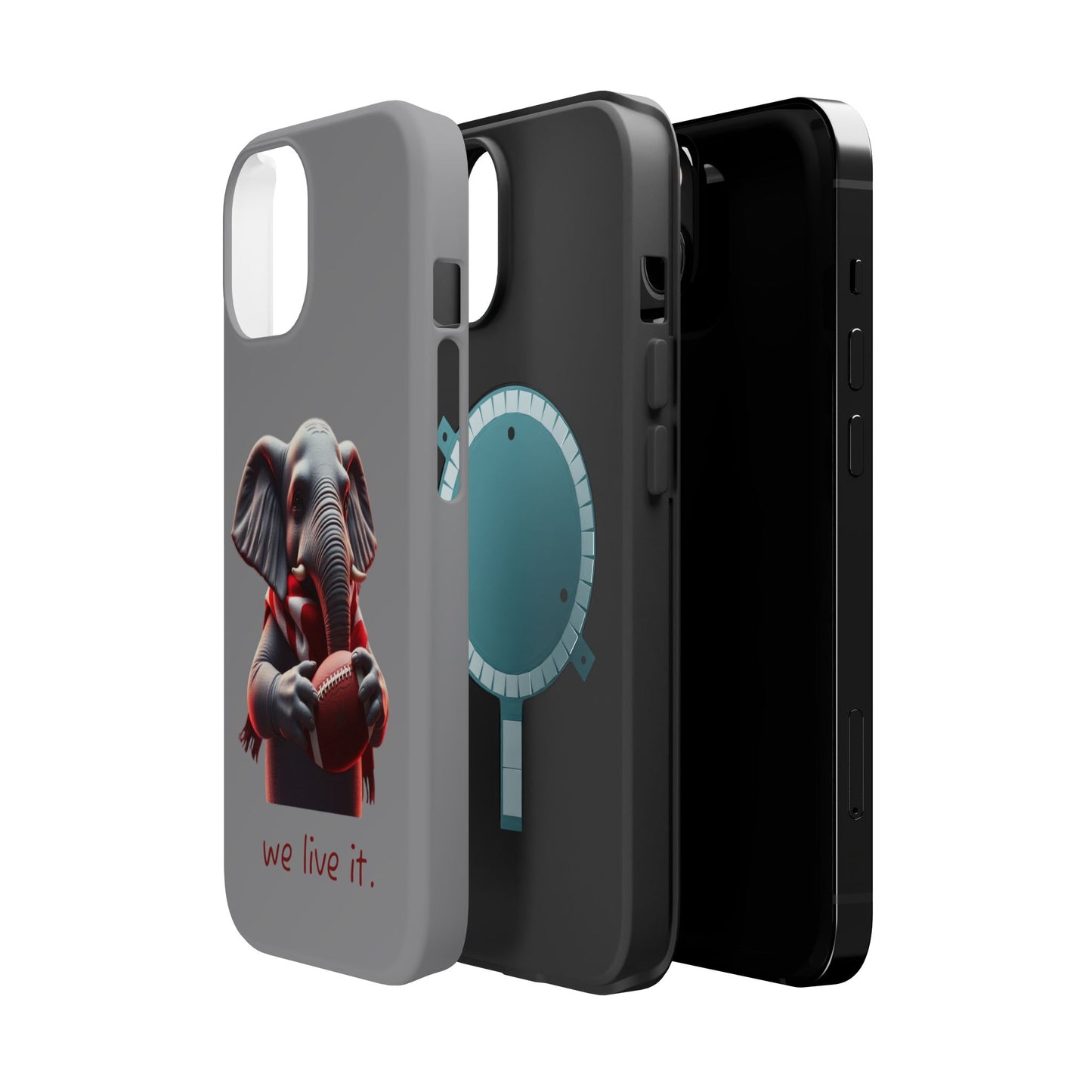 Elephant Football Case - Impact-Resistant Phone Cover, Unique Gift for Sports Lovers, Animal Case for Kids, Fun Accessories, Durable