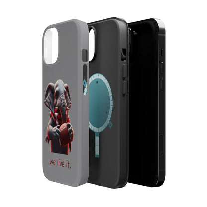 Elephant Football Case - Impact-Resistant Phone Cover, Unique Gift for Sports Lovers, Animal Case for Kids, Fun Accessories, Durable