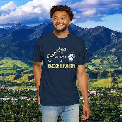 Bozeman Saturday T-shirt, Unisex Casual Tee, Weekend Vibes Shirt, Bozeman Gift, Summer Outing Apparel