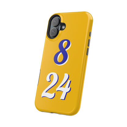Vibrant Sports Phone Case, 8 24 Tribute, Impact-Resistant Case, Gift for Basketball Fans, Durable Phone Cover, Summer Vibe, Celebration