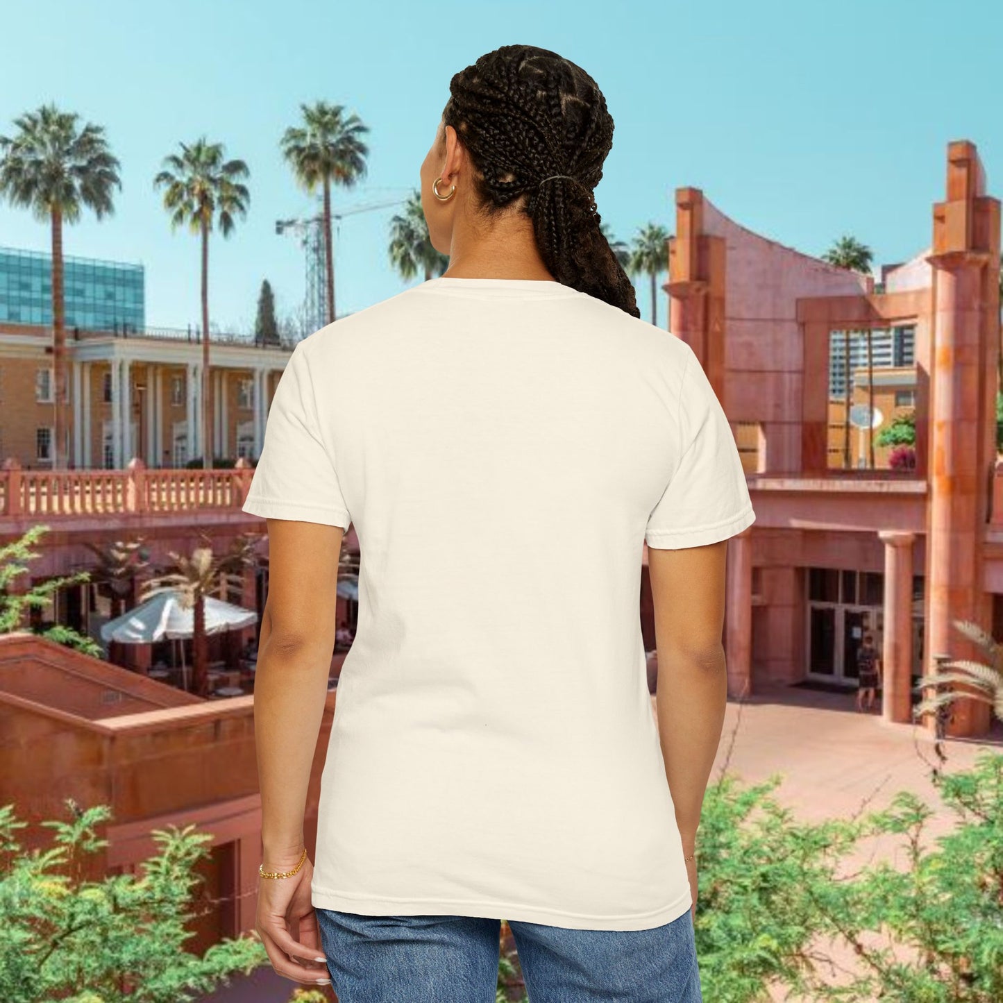 Unisex Garment-Dyed T-shirt with 'TEMPE' Design, Casual Summer Tee, Cool Streetwear Top, Perfect for Festivals