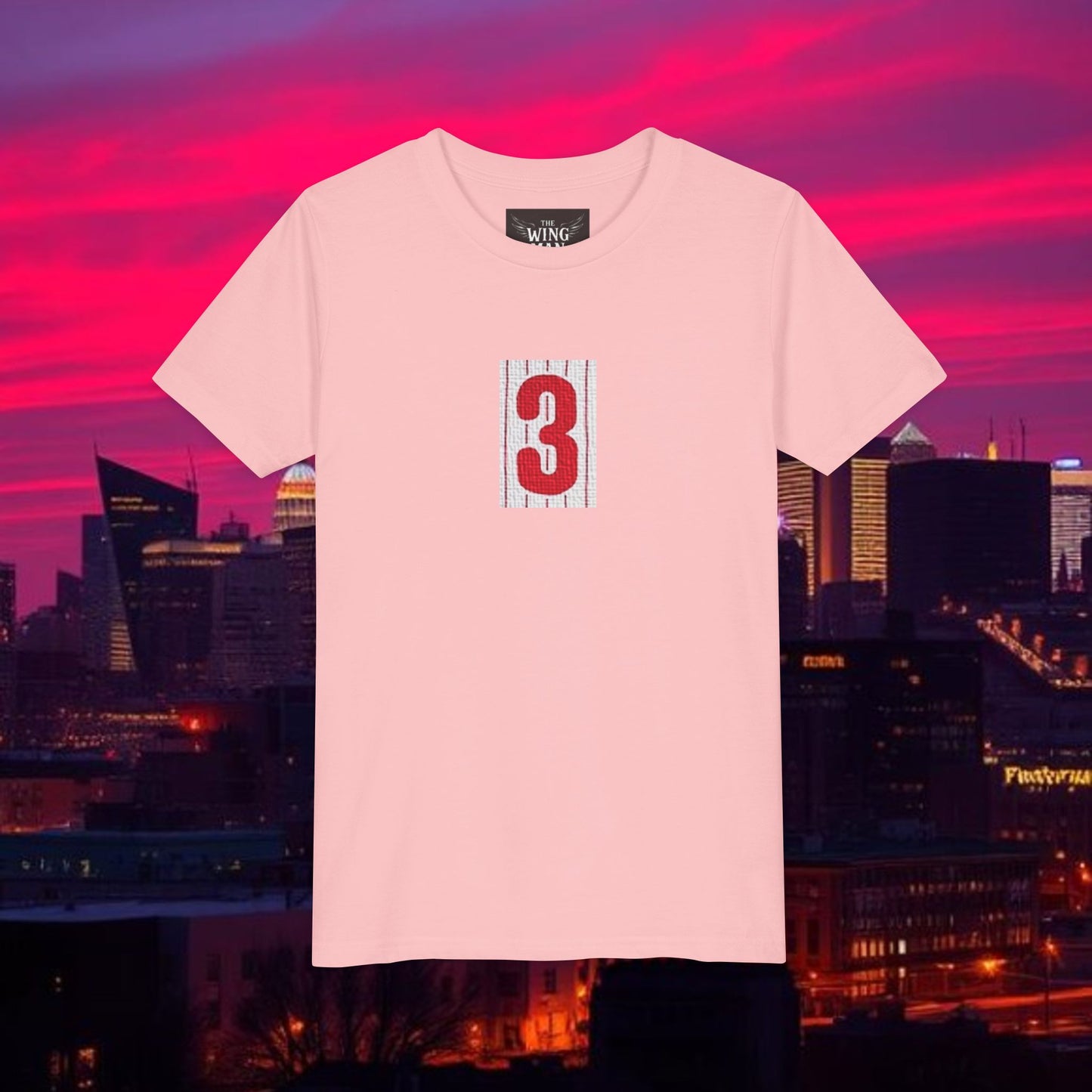 Baseball Stars Youth Short Sleeve Tee with Number 3, Kids Casual Wear, Birthday Gift, Sports Day, School Activities, Team Spirit