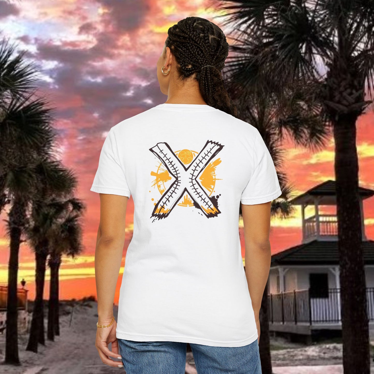 Number 2 Graphic T-Shirt — Bold Retro Patch Front & X Back Tee