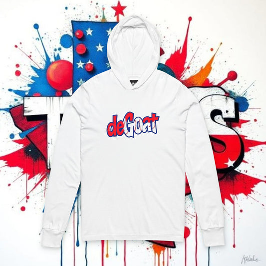deGOAT Unisex Hoodie, Baseball Game Hooded Long Sleeve Tee, Comfy Unique Design