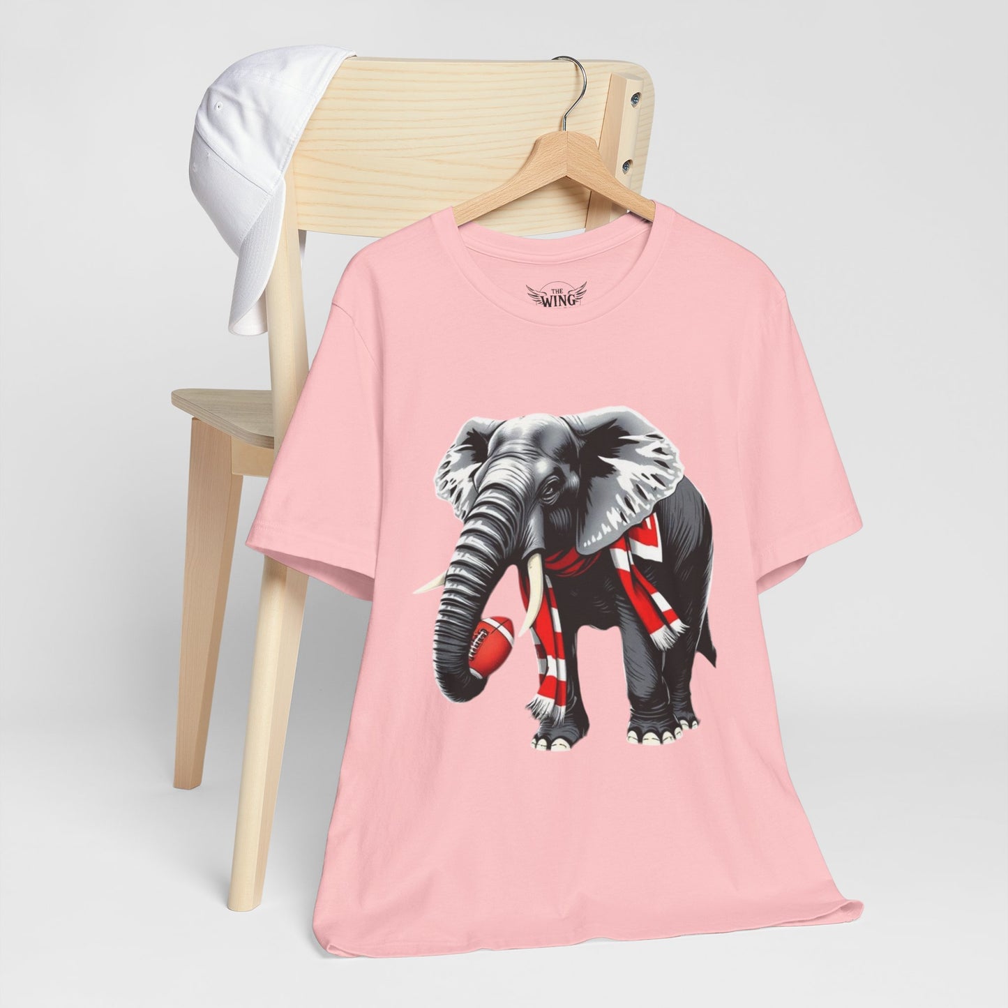 Elephant Graphic Tee — Cute Elephant Wearing Scarf T-Shirt