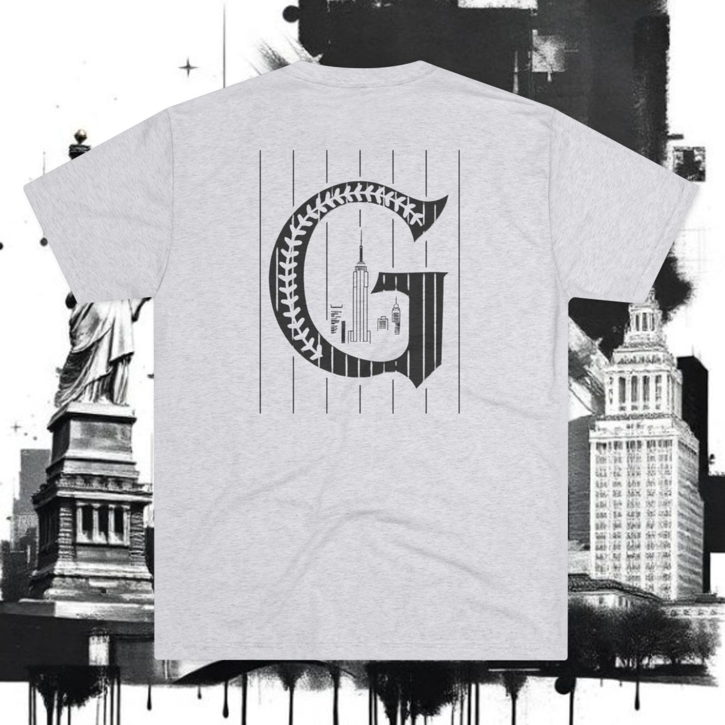 Baseball Silhouette Tee — New York 'G' Logo Short-Sleeve Shirt
