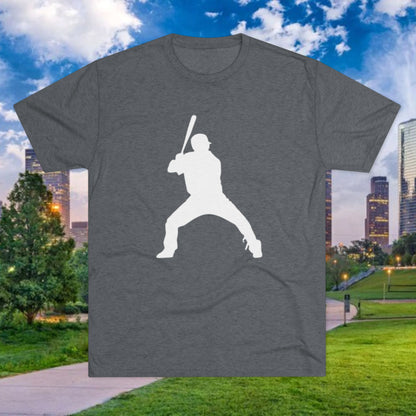 Baseball Batter Tee — Silhouette Front with Number 5 Back