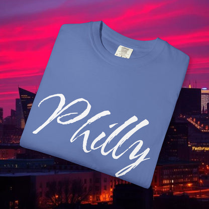 Philly Script T-Shirt — Handwritten City Pride Tee, Ultra Soft and Comfortable T-Shirt for any gameday.