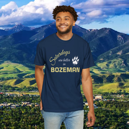 Bozeman Saturday T-shirt, Unisex Casual Tee, Weekend Vibes Shirt, Bozeman Gift, Summer Outing Apparel