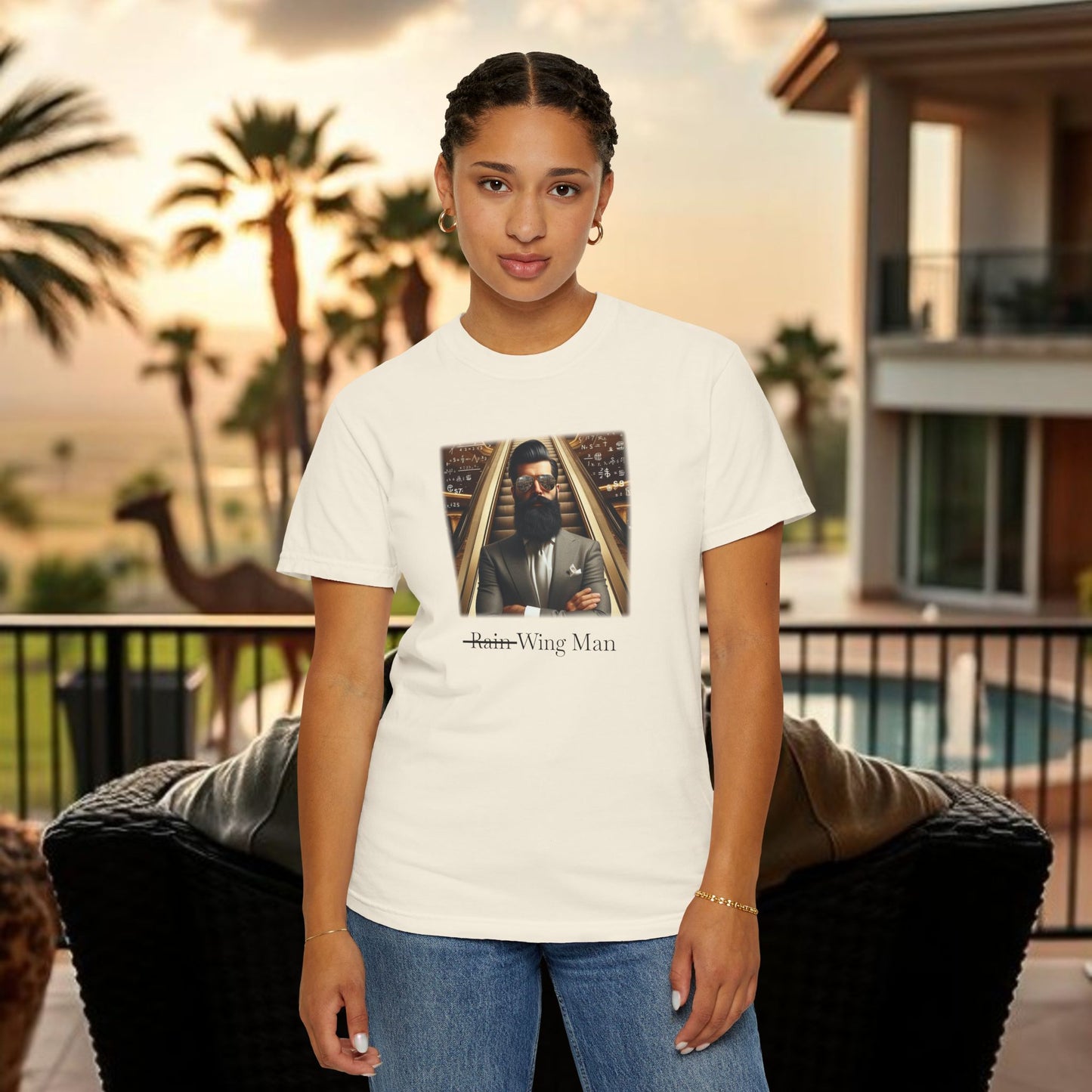 The Wing Man T-Shirt, Casual Unisex Tee, Gift for Him, Stylish Streetwear, Graphic Tee for Events, Fashionable Art Shirt