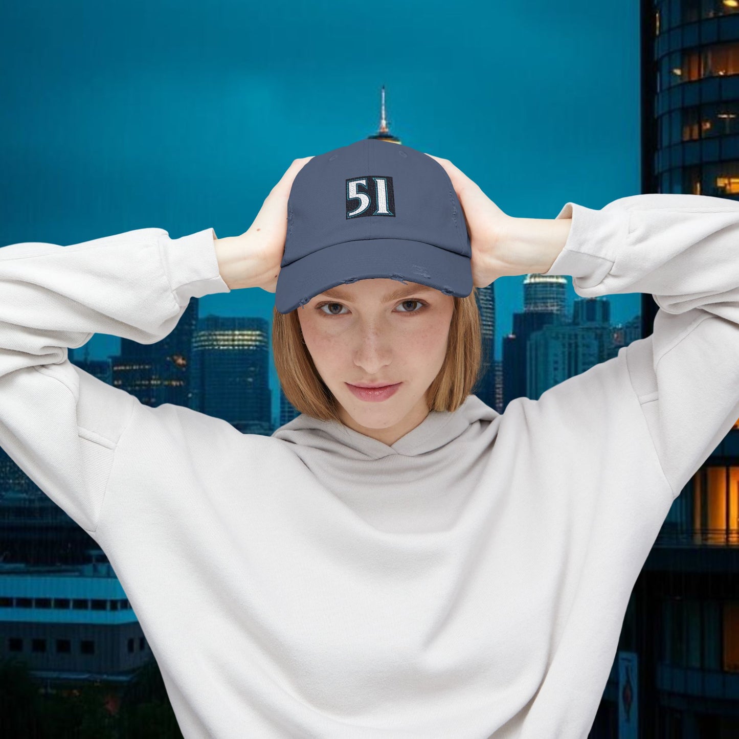 #51 Legends Distressed Cap with Vintage 51 Design | Casual Hat for Everyday Style, Trendy Accessories