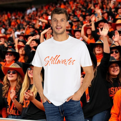 Stillwater Script T‑Shirt — Casual City Pride Tee, Soft-Style Shirt, Perfect for Gameday