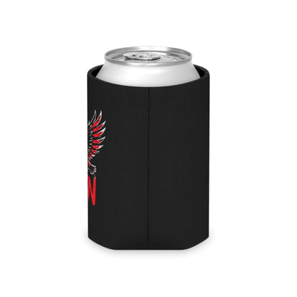 Bozeman Can Cooler, Beer Can Koozie for Tailgates and Parties. Stand out with this Hawk Design!