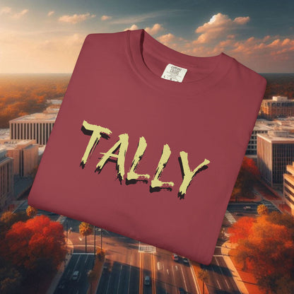 T-Shirt with 'TALLY' Print, Perfect for Game Day, Festival Wear, Casual Outings, and Sporting Events