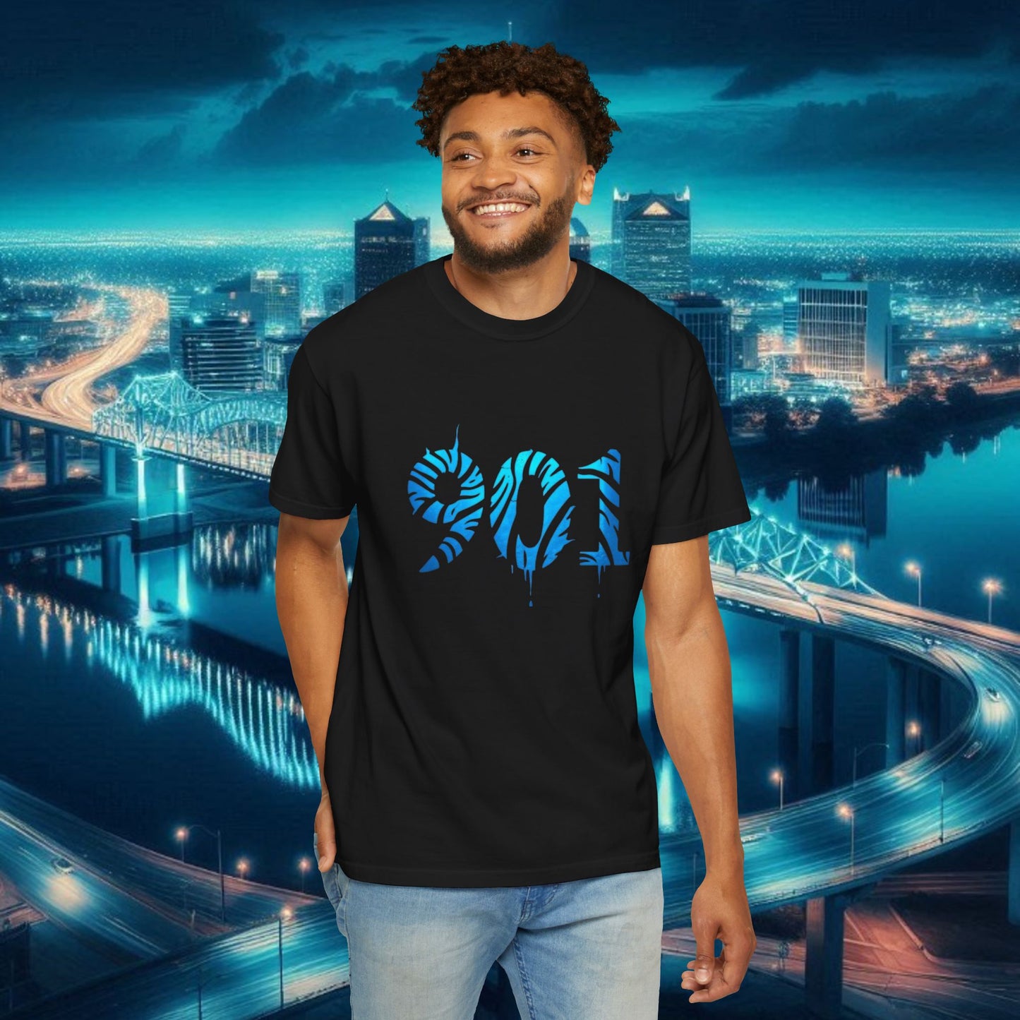 Memphis T-Shirt with 901 Design, Casual Graphic Tee, Unisex Wear, Trendy Apparel, Gift for Memphis Fans