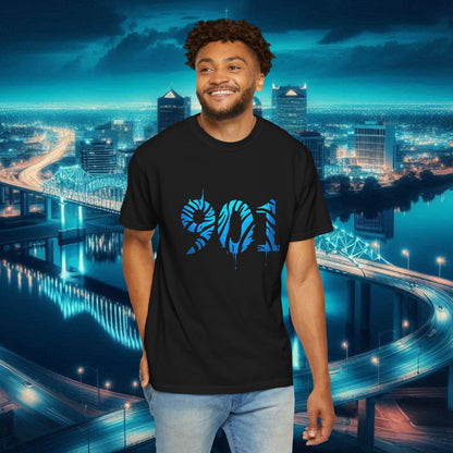 Memphis T-Shirt with 901 Design, Casual Graphic Tee, Unisex Wear, Trendy Apparel, Gift for Memphis Fans