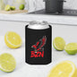 Bozeman Can Cooler, Beer Can Koozie for Tailgates and Parties. Stand out with this Hawk Design!