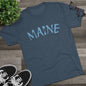 Maine Bear Paw Tee — Coastal State Graphic T-Shirt, Tri-Blend, Ultra Soft T-Shirt, Perfect for Gameday