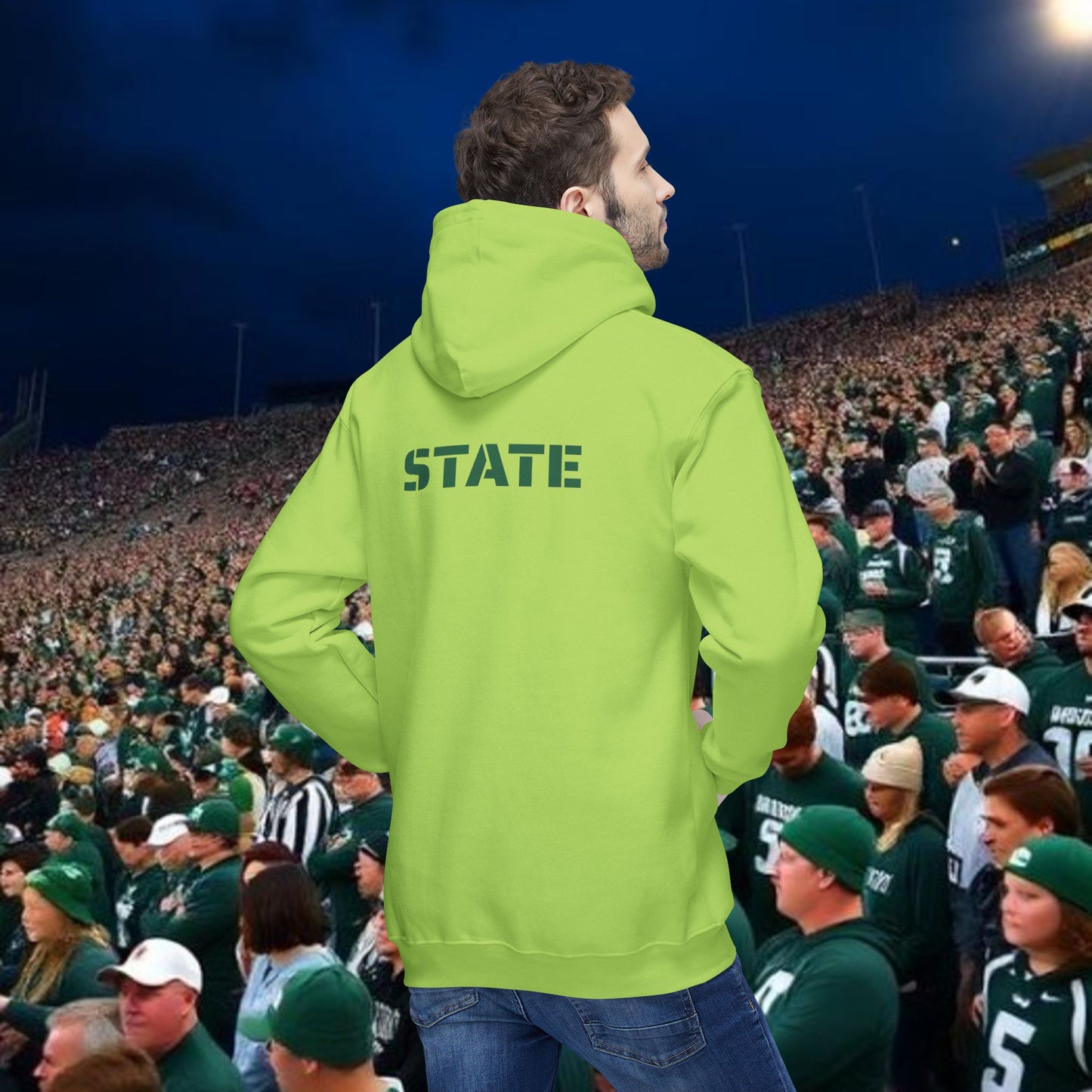 Unisex Hoodie, No Fly Zone Sweatshirt, College Apparel, Spartan Fan Gear, Gift for Him/Her, Made in USA