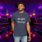 Vintage Garment-Dyed T‑Shirt — Minimal Retro Bowling Vibe, Lebowski Reference, Alright Donny