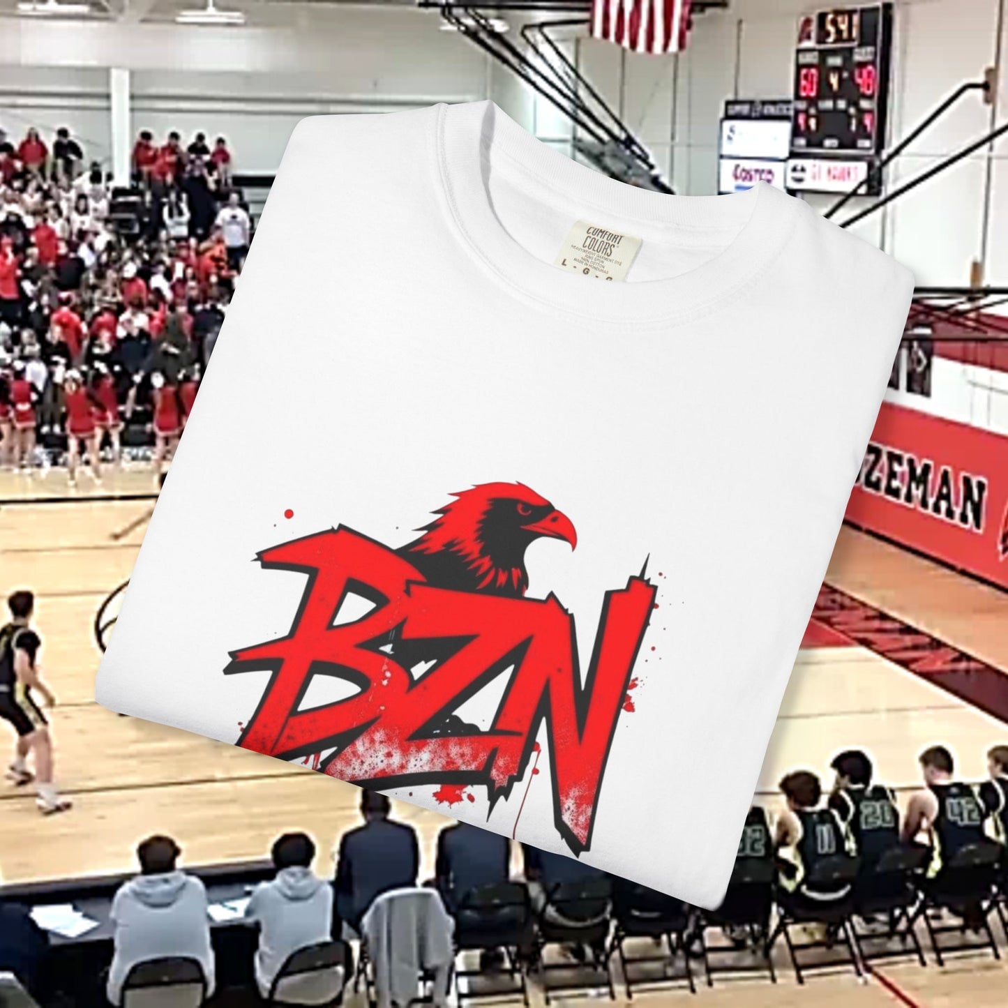 Bozeman Spirit Unisex Garment-Dyed T-Shirt, Athletic Wear, Fan Tee, Casual Style, Game Day Shirt, School Pride Apparel