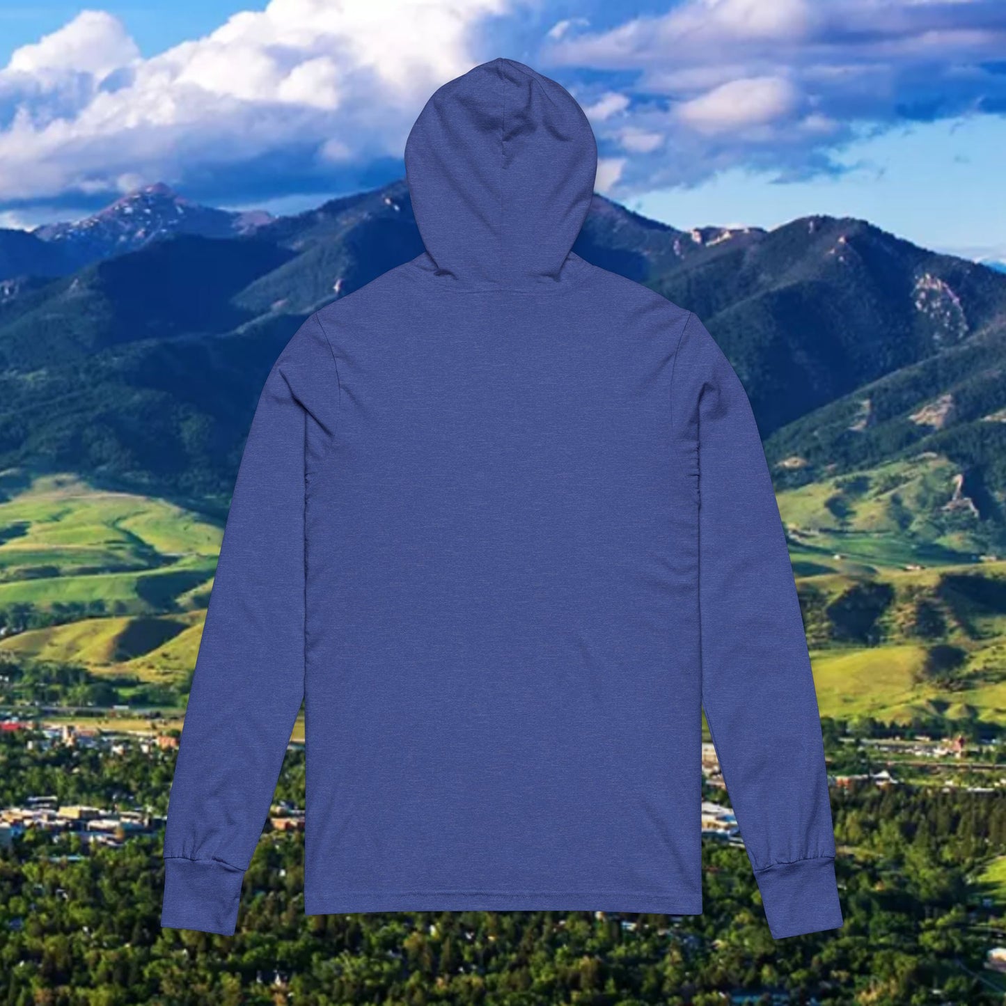 Bobcat Born Unisex Hooded Long Sleeve Tee with 'Bobcat Born' Paw Print | Cozy Casual Wear for Football Fans, Perfect for Gifts, Tailgate