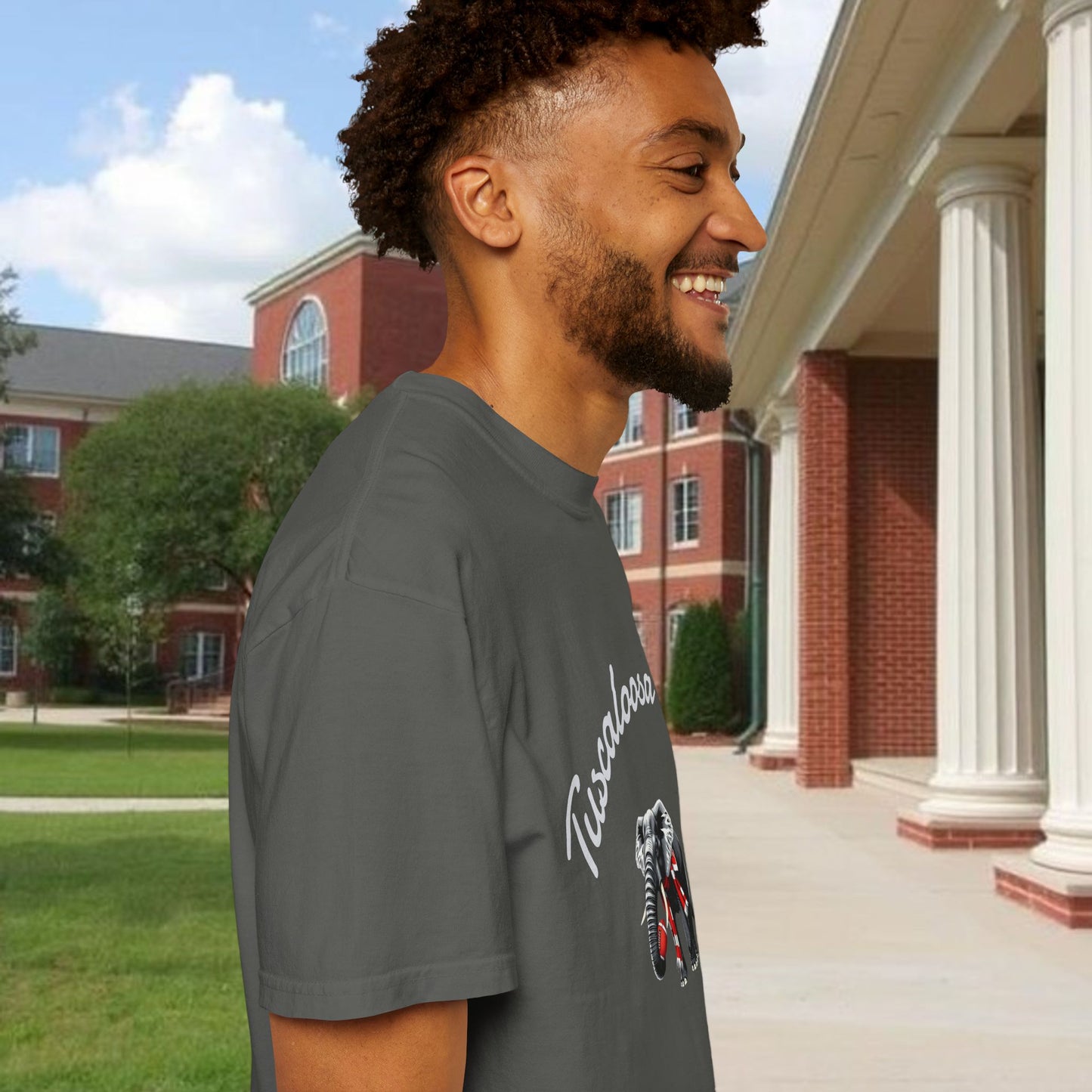 Tuscaloosa Elephant T-Shirt — University Pride Vintage Campus Tee, Soft-Style, Perfect T-Shirt for Gameday and the Tailgate