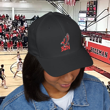 Embroidered Hawk Cap for Sports Fans, Casual Wear, Gift for Him, Outdoors, Adjustable Cotton Hat