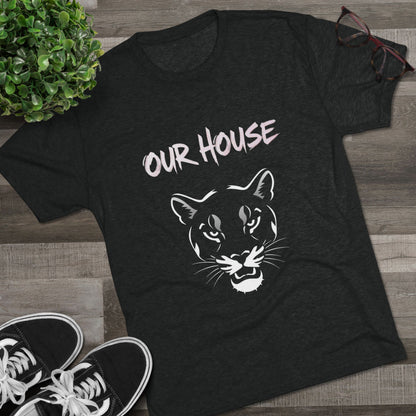 Our House Panther T-Shirt — Bold Cougar Face Graphic Tee