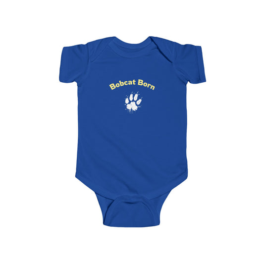 Bobcat Born Infant Bodysuit, Cute Baby Outfit, Newborn Gift, Baby Shower Present, Wildlife Lover Apparel, Toddler Clothing