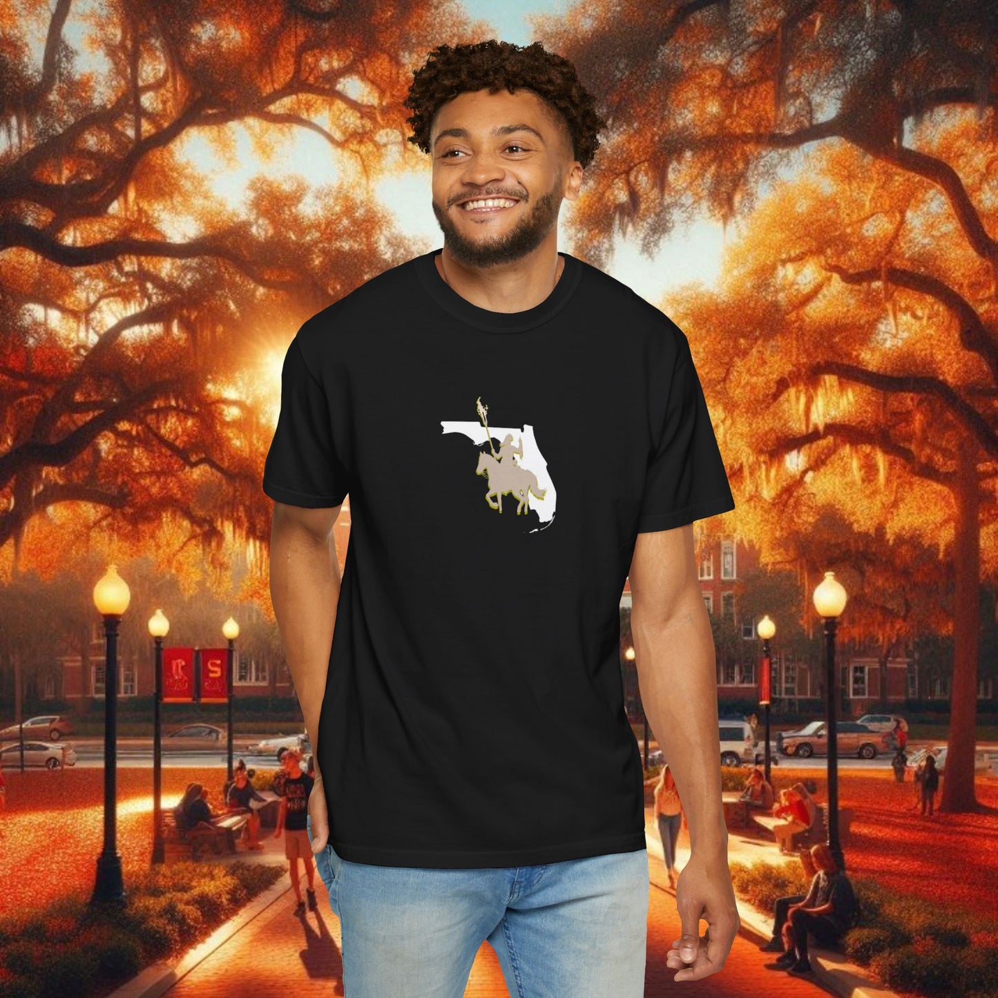 T-Shirt with Tally Design, Casual Wear, Gift for Sports Fans, College Apparel, Summer Fashion, State Pride Tee