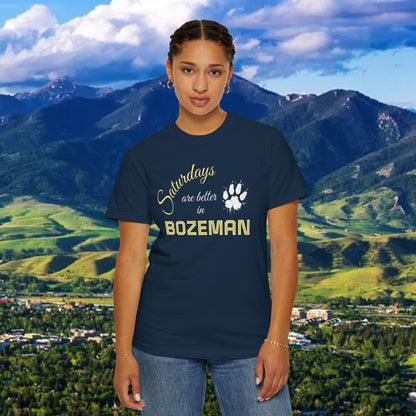 Bozeman Saturday T-shirt, Unisex Casual Tee, Weekend Vibes Shirt, Bozeman Gift, Summer Outing Apparel