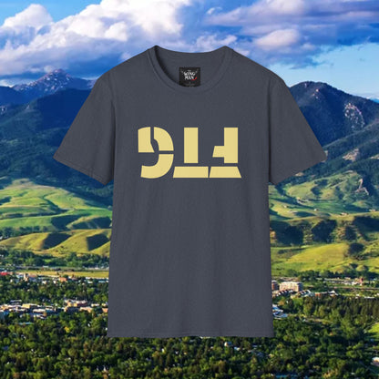 Upside Down FTG Unisex Softstyle T-Shirt - Trendy Fashion Tee, Everyday Comfort, Gift for Bobcat Fans, Gameday Wear, Relaxed Style