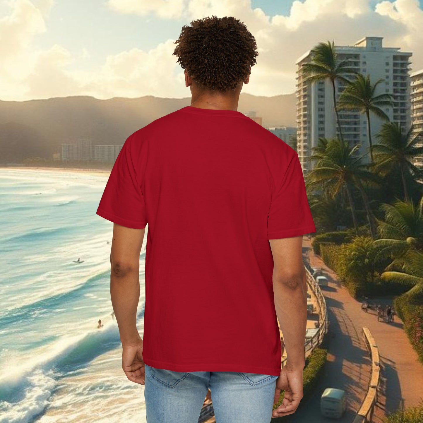 Vibrant Beach Vibes Unisex T-Shirt - Music & Paradise Design