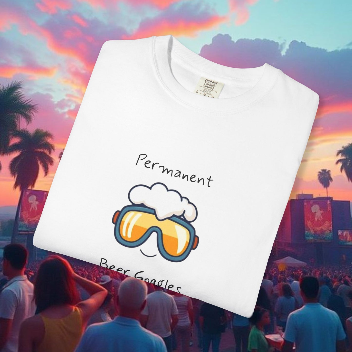 Unisex Beer Goggles Tee, Comedy T-Shirt, Festival Shirt, Funny Summer Tee, Barbecue Outfit, Gift for Beer Lovers