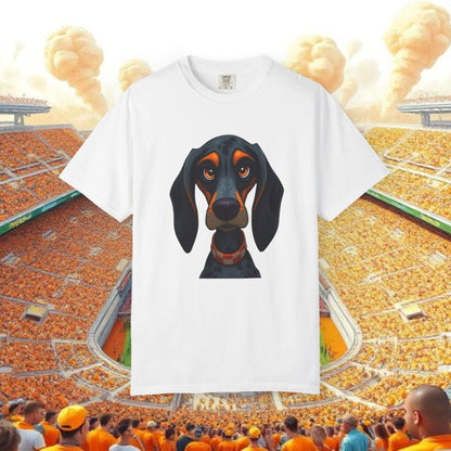 Garment-Dyed Dog Portrait T-Shirt, Sports Fans, Gameday Gift, Casual Wear, Unisex Tee, Perfect for Tailgates