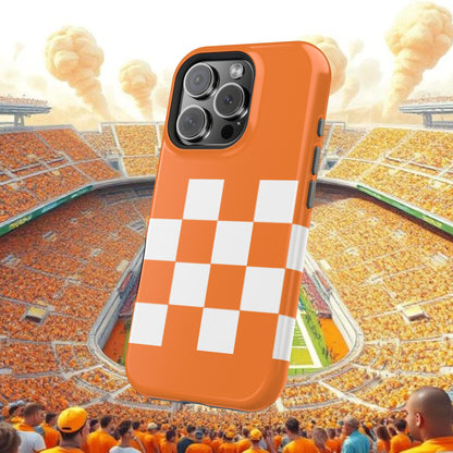 Vibrant Checkerboard Magnetic Tough Cases for Phones, Sports Fans' Accessory, Durable Protection, Tennessee Design, Custom Cases, Gift Ideas